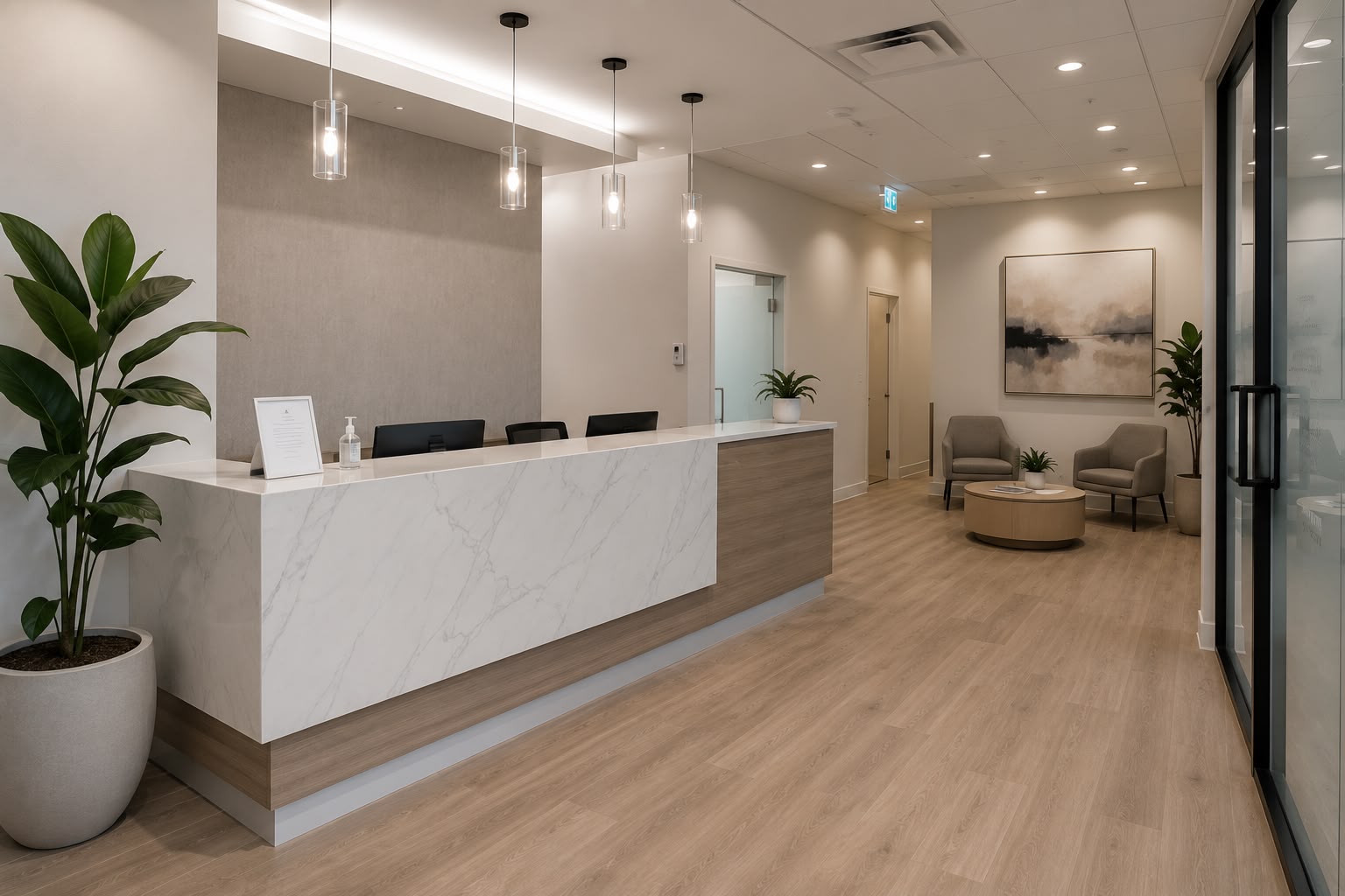 Bright office space